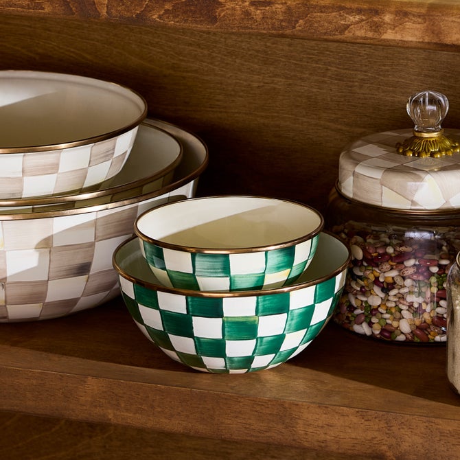 Emerald Check Small Everyday Bowl image number 1