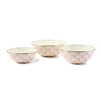 Rosy Check Mixing Bowls, Set of 3