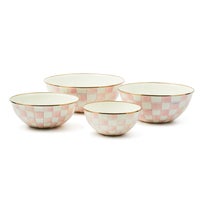 Rosy Check Enamel Everyday Bowl
