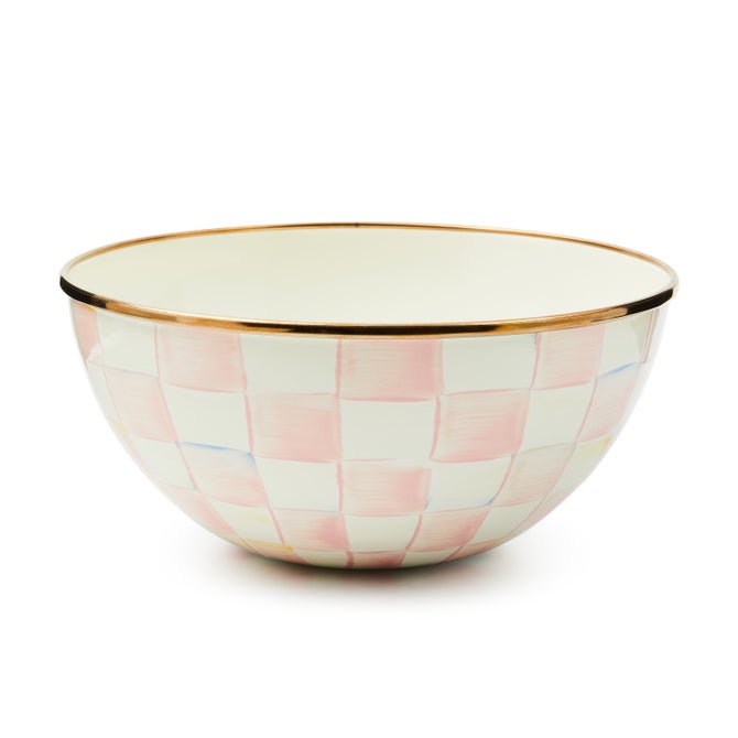 Rosy Check Enamel Everyday Bowl image number 0