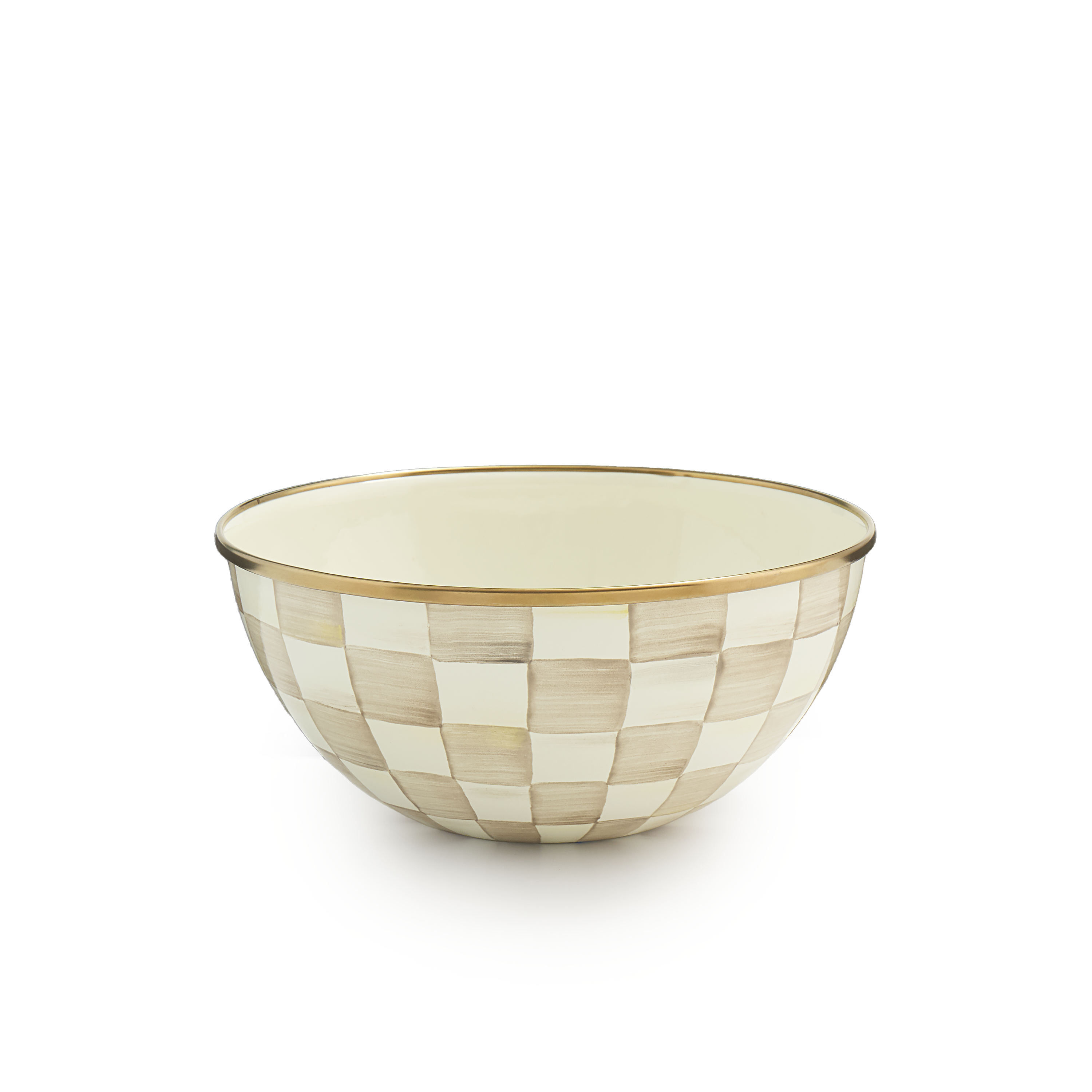 Mocha Check Small Everyday Bowl