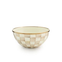 Mocha Check Enamel Everyday Bowl