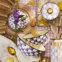 Violet Check Small Everyday Bowl