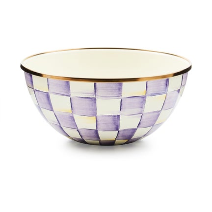 Violet Check Small Everyday Bowl