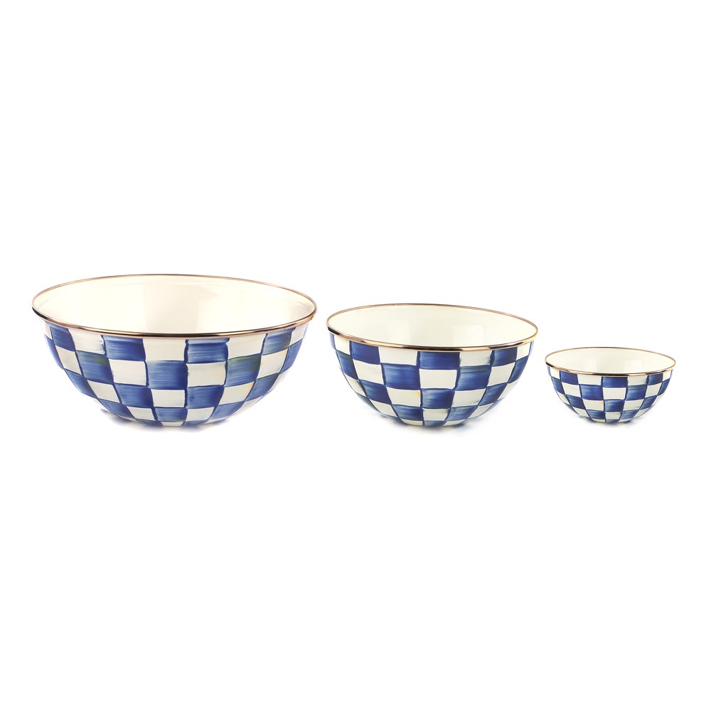 Royal Check Mixing Bowls, Set of 3 mackenzie-childs Panama imagen 1