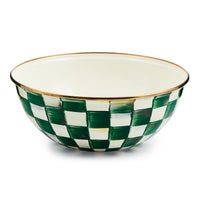Emerald Check Enamel Everyday Bowl