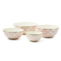 Rosy Check Enamel Everyday Bowl