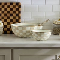 Mocha Check Medium Everyday Bowl