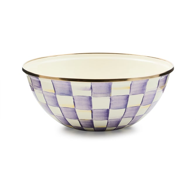 Violet Check Medium Everyday Bowl image number 0