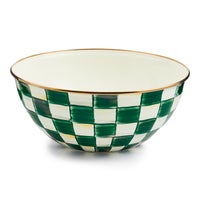 Emerald Check Enamel Everyday Bowl