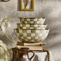 Mocha Check Large Everyday Bowl