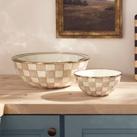 Mocha Check Large Everyday Bowl