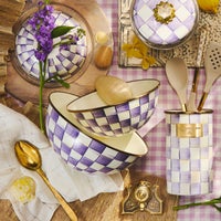 Violet Check Large Everyday Bowl