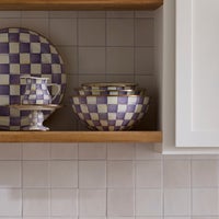 Violet Check Large Everyday Bowl