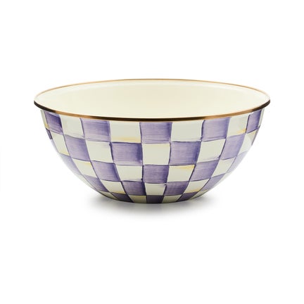 Violet Check Large Everyday Bowl