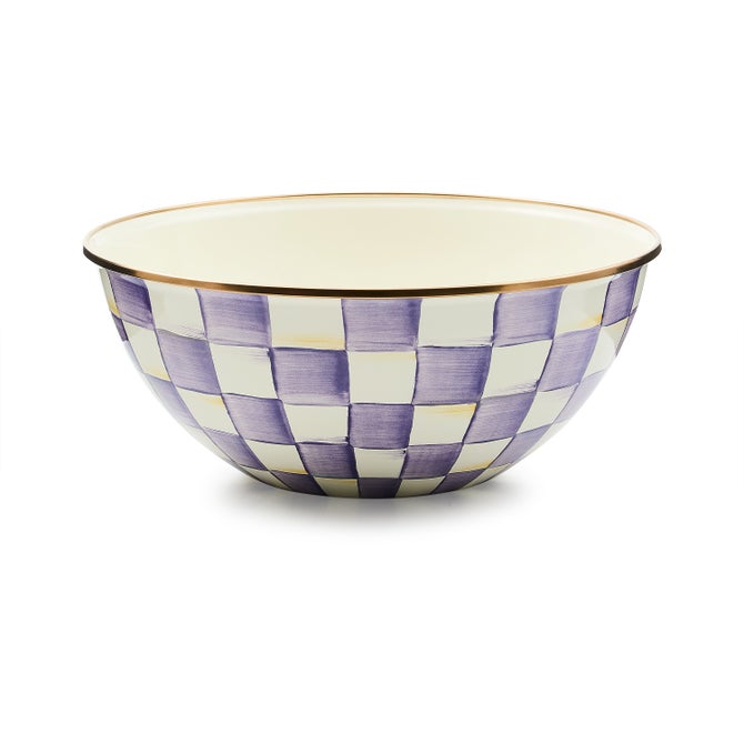 Violet Check Large Everyday Bowl image number 0