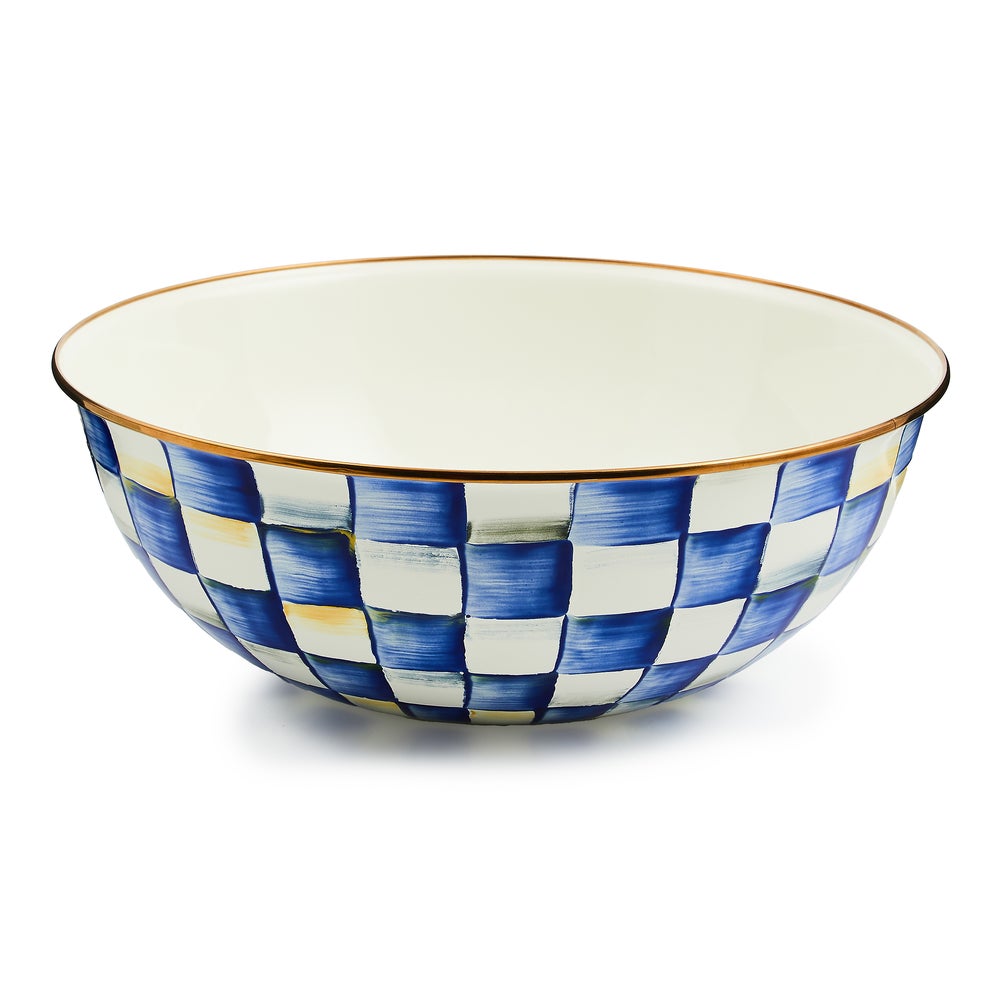 Royal Check Enamel Everyday Bowl - Royal Check, Extra Large mackenzie-childs Panama imagen 1