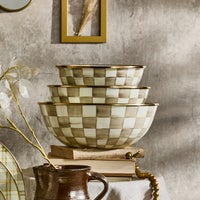 Mocha Check Extra Large Everyday Bowl