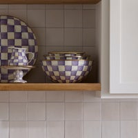 Violet Check Extra Large Everyday Bowl