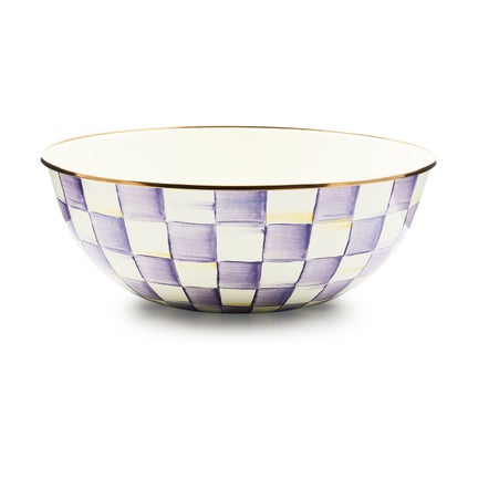 Violet Check Extra Large Everyday Bowl