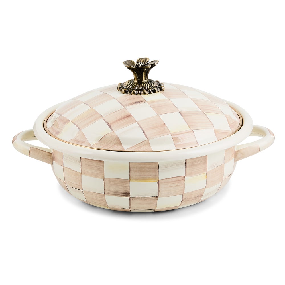 Enamelware Casserbole - Mocha Check mackenzie-childs Panama imagen 1