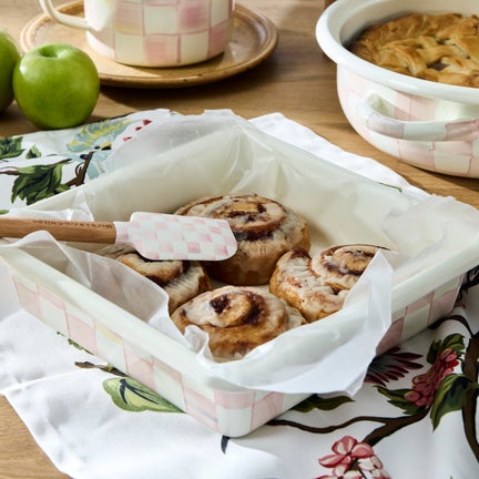 Rosy Check 8" Square Baking Pan