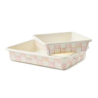 Rosy Check 8" Square Baking Pan