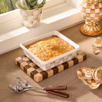 Mocha Check 8" Square Baking Pan