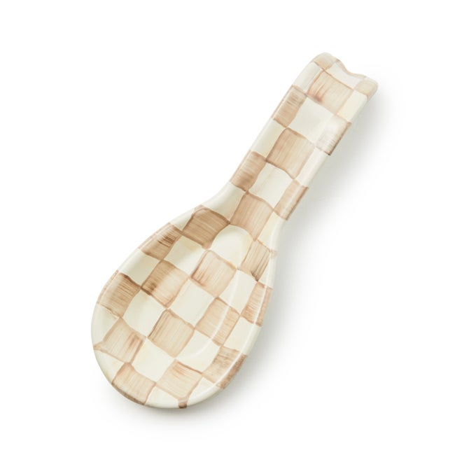 Mocha Check Spoon Rest image number 0