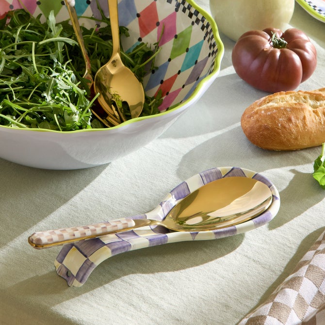 Violet Check Spoon Rest image number 4