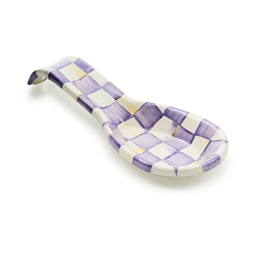 Violet Check Spoon Rest mackenzie-childs Panama imagen 1