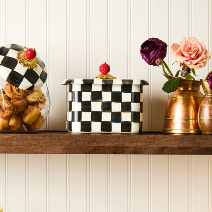 Courtly Check Recipe Box