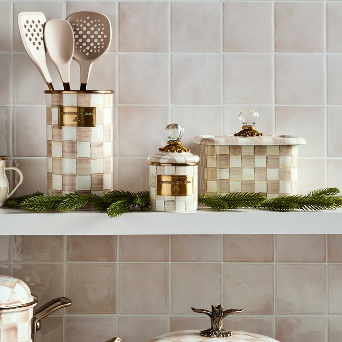 Mocha Check Recipe Box image number 4