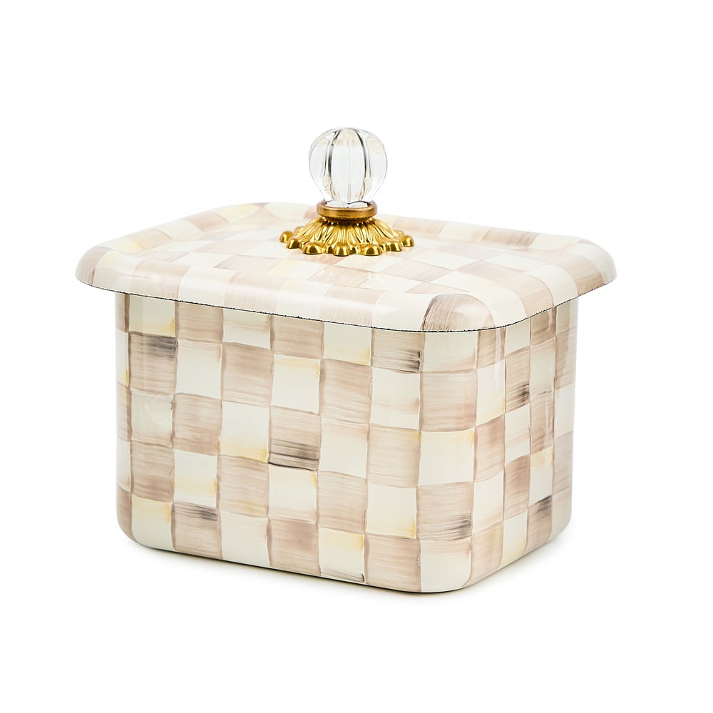 Recipe Box - Mocha Check mackenzie-childs Panama imagen 1