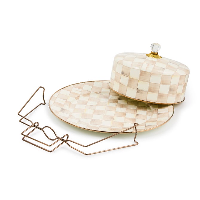 Mocha Check Cake Carrier image number 2