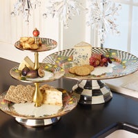 Evergreen Enamel Pedestal Platter - Large