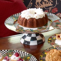 Evergreen Enamel Pedestal Platter - Large