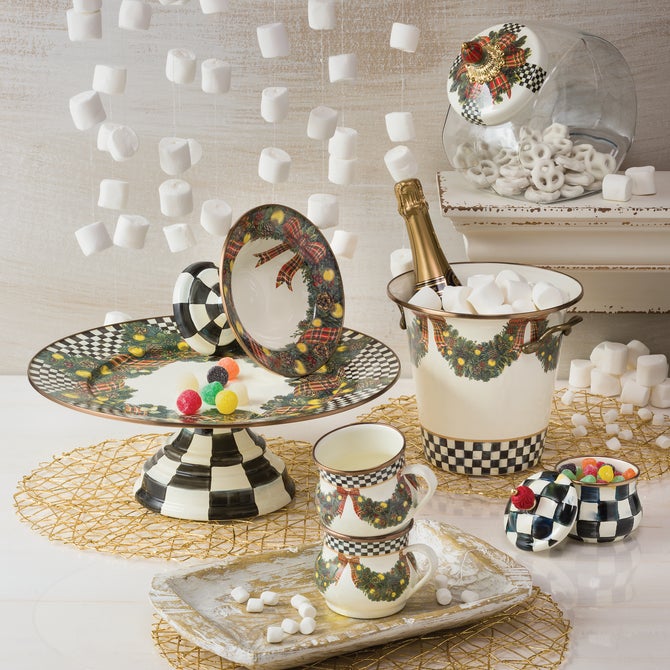 Evergreen Enamel Pedestal Platter - Large image number 3