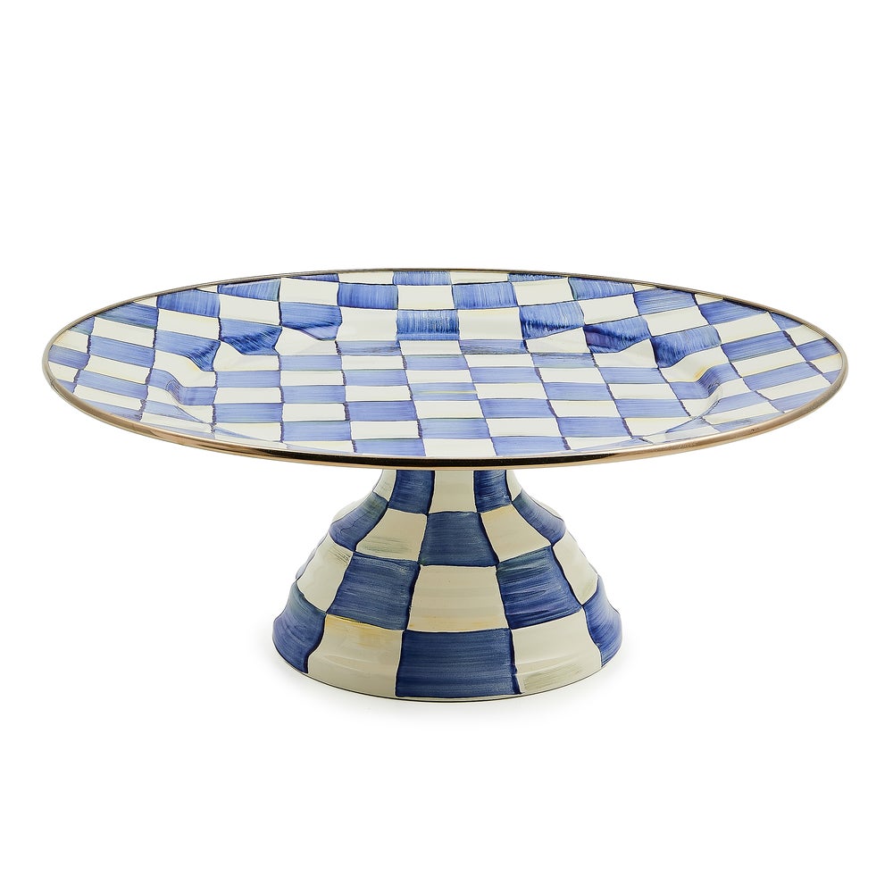 Check Pedestal Platter - Royal Check, Large mackenzie-childs Panama imagen 1