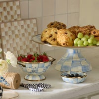 Sky Check Large Pedestal Platter