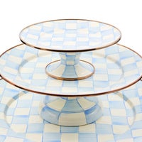 Sky Check Large Pedestal Platter
