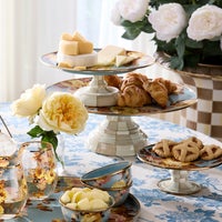 Wild Rose Slate Large Pedestal Platter