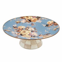 Wild Rose Slate Large Pedestal Platter