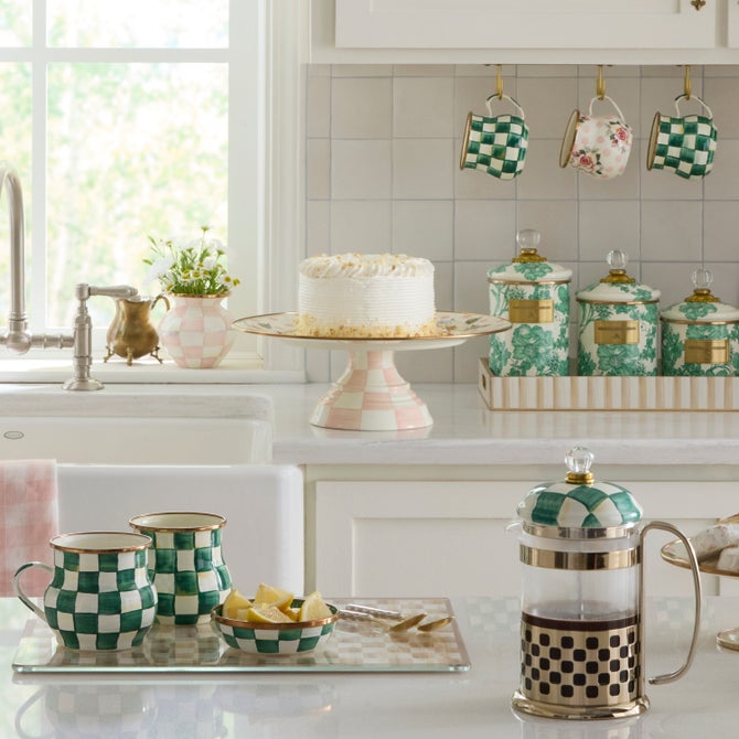 Wildflowers Pink Large Pedestal Platter image number 1