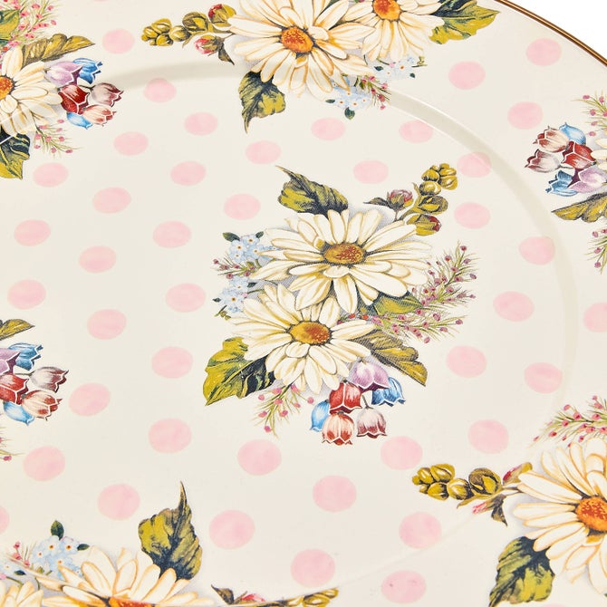 Wildflowers Pink Large Pedestal Platter image number 2