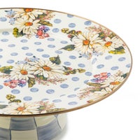 Wildflowers Blue Large Pedestal Platter