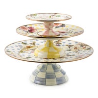 Wildflowers Blue Large Pedestal Platter