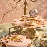 Wild Rose Mauve Large Pedestal Platter