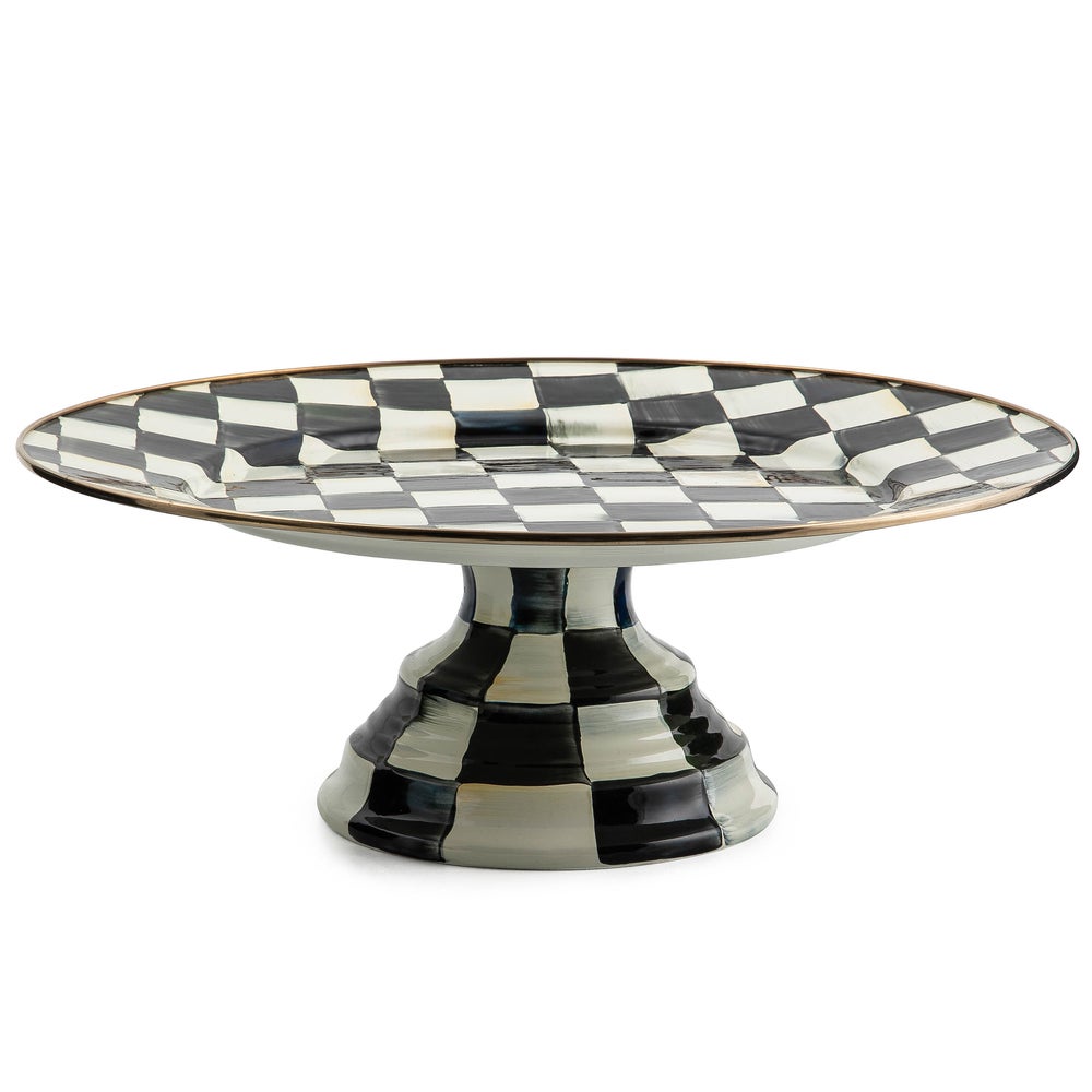 Check Pedestal Platter - Courtly Check, Large mackenzie-childs Panama imagen 1