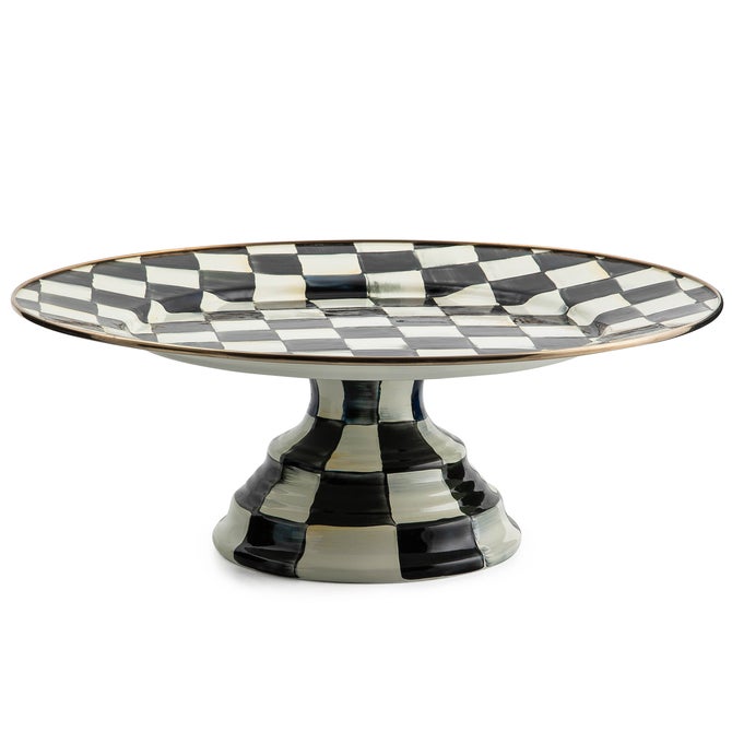 Courtly Check Large Pedestal Platter image number 0